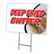 Signmission Deep Fried Butter Yard Sign & Stake outdoor plastic coroplast window, C-1824 Deep Fried Butter C-1824 Deep Fried Butter - alternate 1